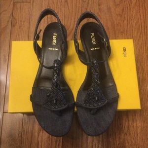 FENDI Denim Spy Sandal